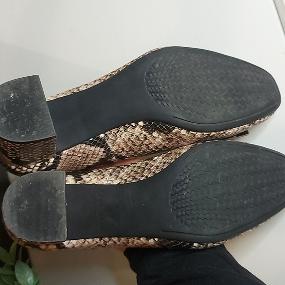 Cole Haan Snakeskin Print Leather Heel with Bow - Picture 6 of 6